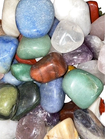 Mixed Natural Tumbled Stones - QA - Large - 40 - 60mm - 1 lb - Brazil - NEW122