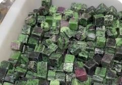 Ruby Zoisite Squared Tumbled Stones - Medium 25 - 35 mm - 500 Gram (1.1 lb.) - China - NEW622