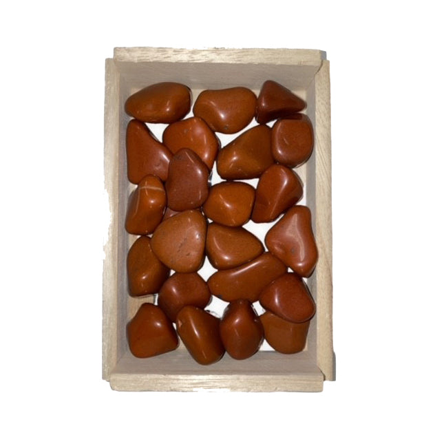 Red Jasper (Chestnut) Tumbled Stones - 25-35 mm - 1 LB - BRAZIL - NEW522