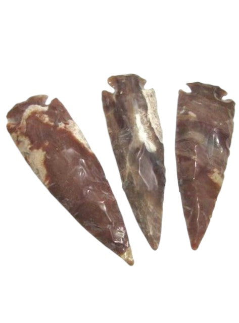 Tribal Arrowheads 4" - Finest Flint Polished - 50g - India - NEW225
