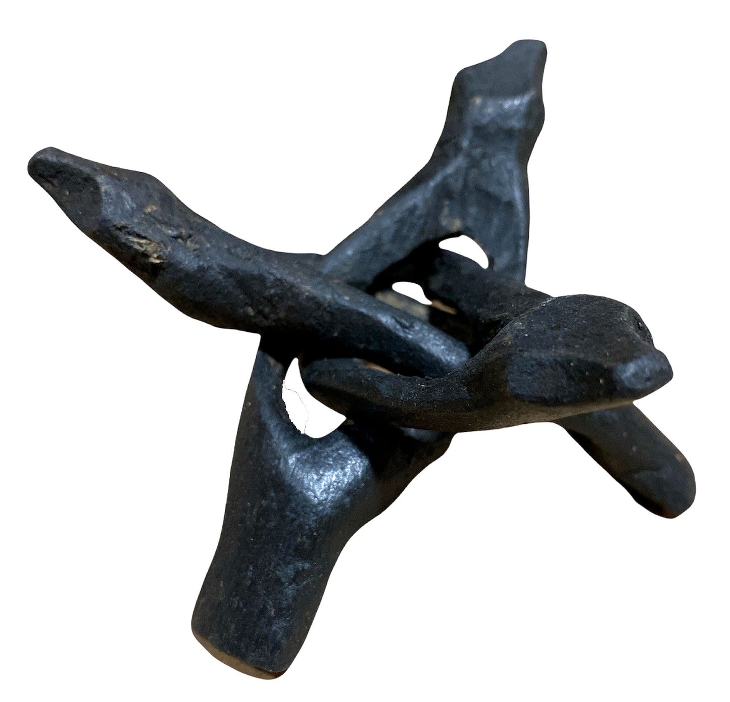 WOODEN COBRA DISPLAY STAND 3 LEGS - 6 inch - Black