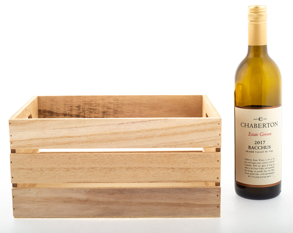 Natural Paulownia Wood Crate 12 x 8.25 x 6 inch deep - Fits a 25 x 30 Basket Bag