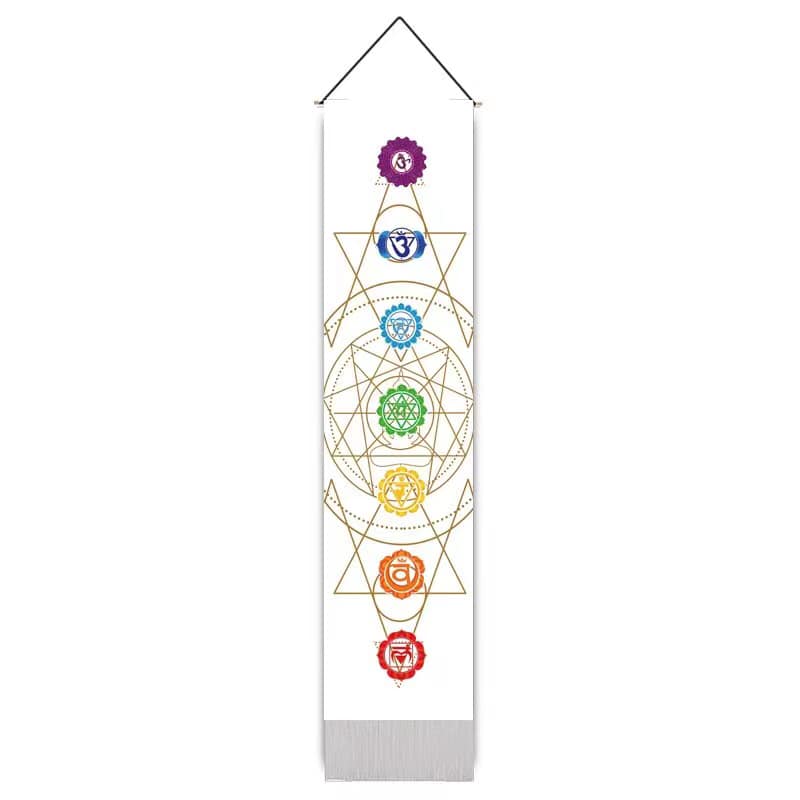 Chakra Tapestry Wall Hanger - 12.5 wide x 51 inch long - 32.5×130cm - China -