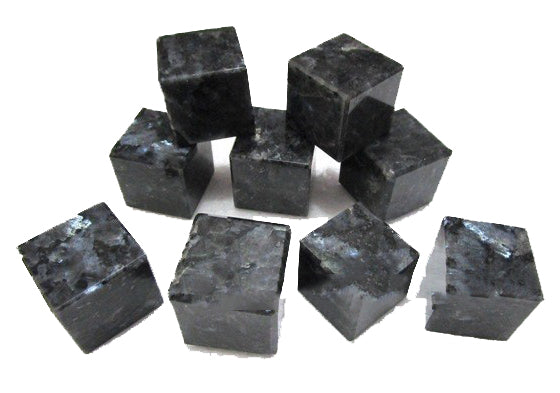 LARVIKITE Cubes Stones 25x25mm - 50 Grams - India - NEW221