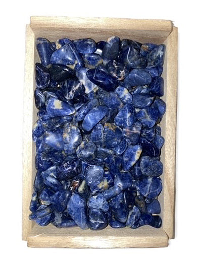 Sodalite Tumble Stones - 10 to 20mm - Q2A - (1LB) Brazil - NEW122 - insight that can enhance powers of analysis and intuition