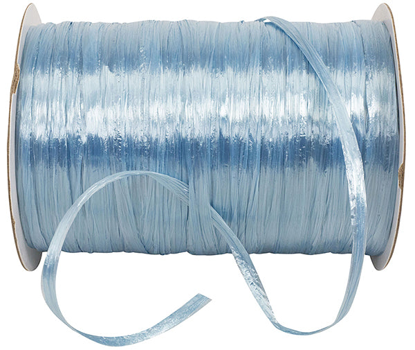 Pearlized Rayon Raffia - Light Blue - 100 yards - Wraphia