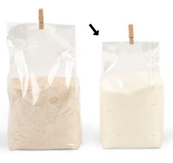 Pack of 100 - 4 3/4 x 2 3/4 x 13 - Large - Clear BLOCK BOTTOM BAGS 1.6 mil (10 per master case)