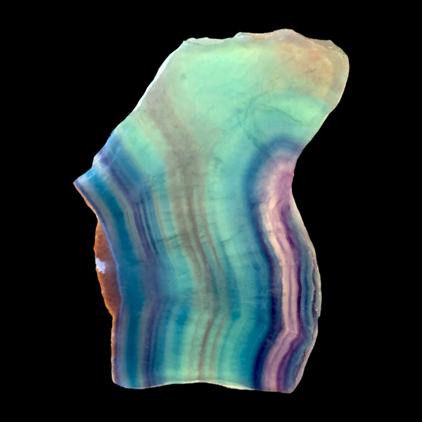 Fluorite - Polished Slabs Slices - Mixed Sizes - Comment for size request - Sold per gram -