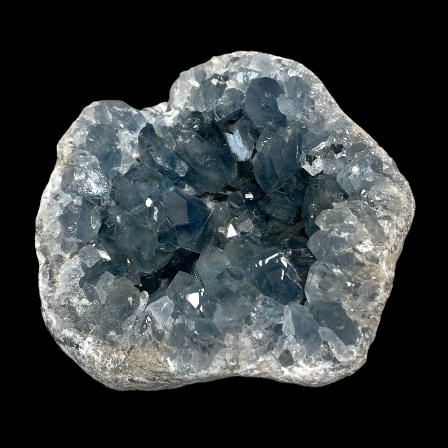 #1 Celestite AAA Quality - 2410g Druze Crystal Geode - 5.3lb - 5.5 inch -Madagascar - Specimen 1
