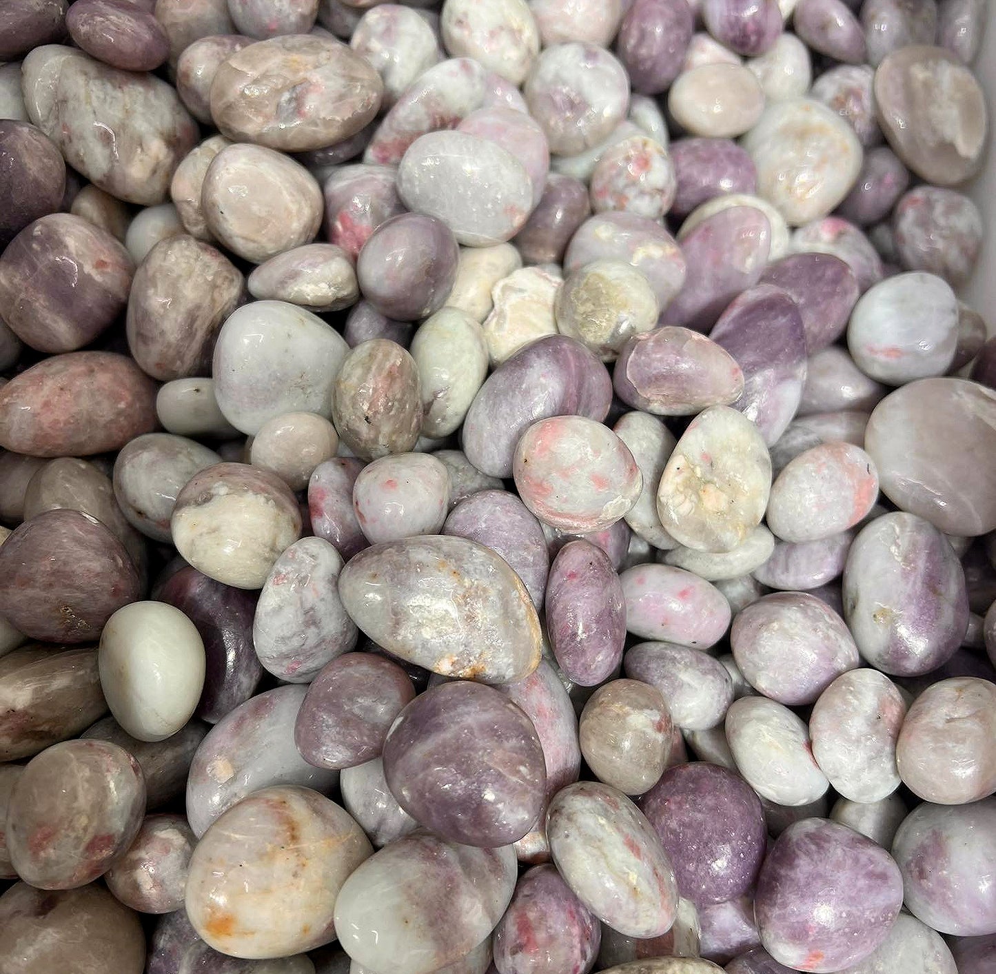 Ruby Tourmaline Tumbled Stones - Medium 20 - 30 mm - 1 LB - China - NEW1122