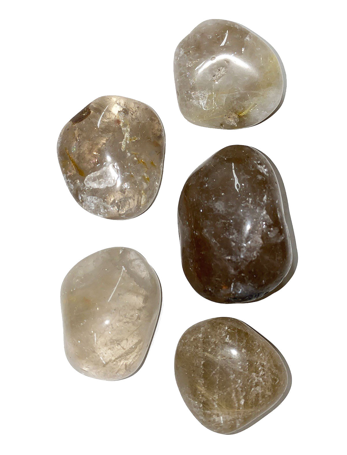 Rutilated Quartz Tumbled Stones - Large 40 - 60 mm - 1 LB - Q2 A Brazil - NEW122
