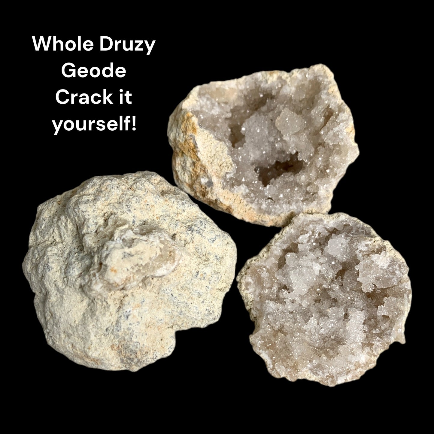 Natural Whole Druzy Geodes 2 inch - per gram - China - NEW123
