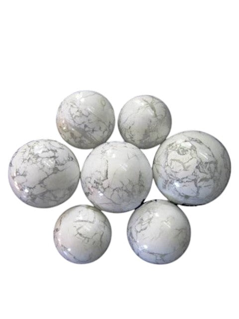 Howlite - 40-90mm - Sphere - Sold by the gram - India - NEW225