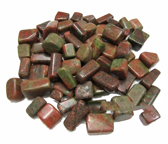 Unakite - Tumbled Stones - 20-30mm - 500g. - India - NEW1221