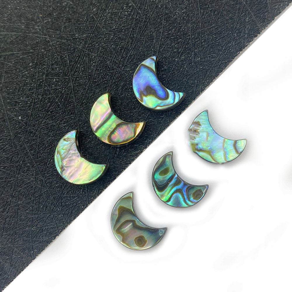 Pack of 4 Abalone Shell Beads - Moons - 8x10mm - NEW424
