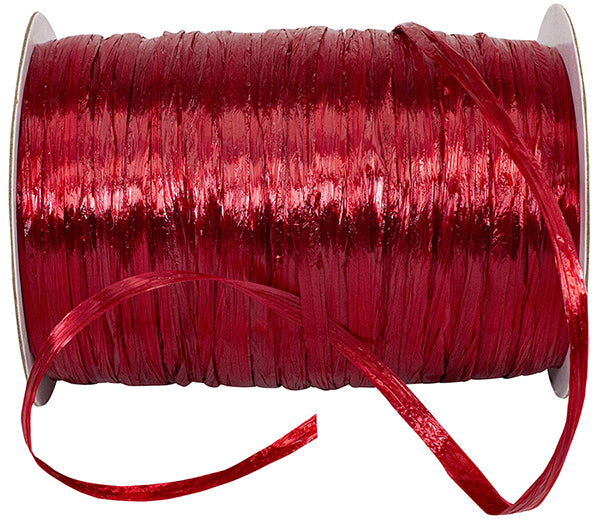Pearlized Rayon Raffia - Raspberry Red - 100 yards