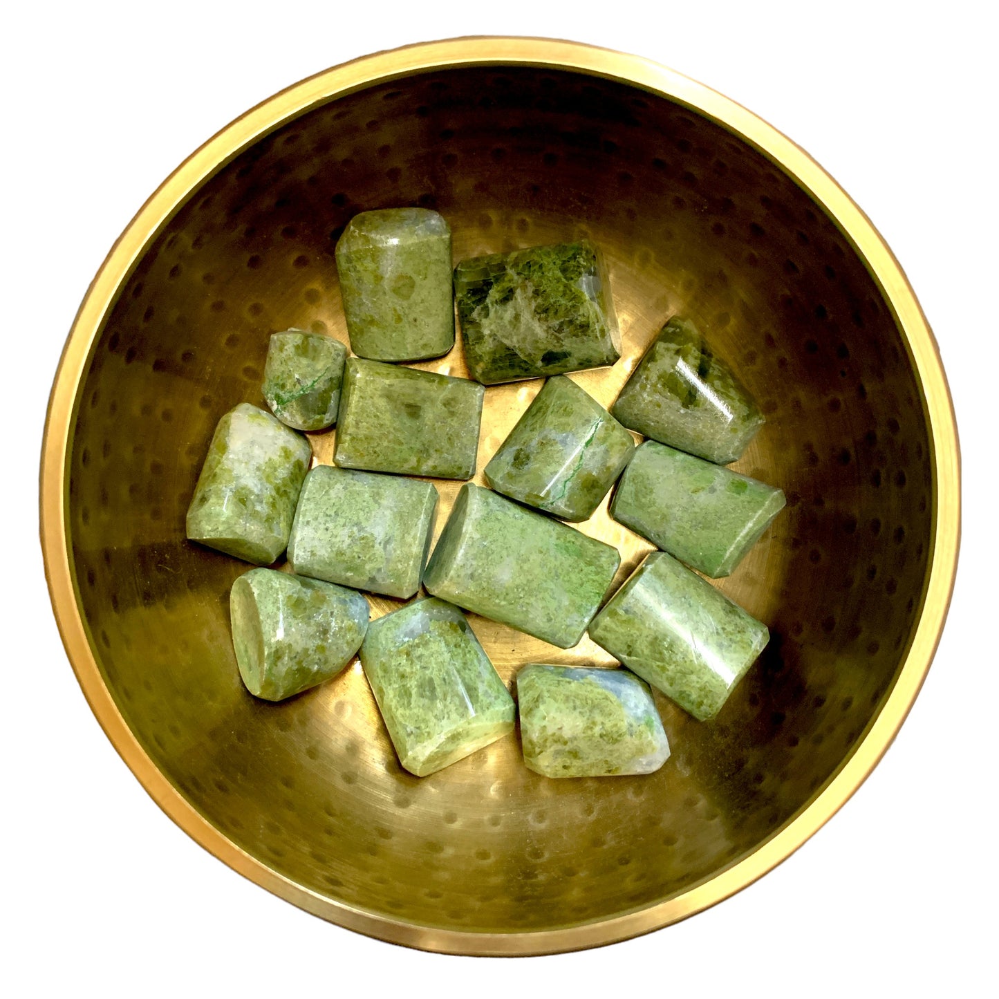 Vesonite - Jade - Heena Agate Tumbled Stones 25 - 30 mm - 500 GRAMS 1.1 LB - India - NEW1122