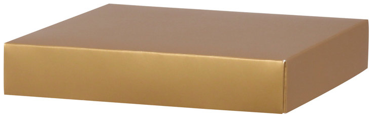 Square Gift Box Lid - Gold - Large - 8 x 8 x 1.5 inch (Order in 25's)