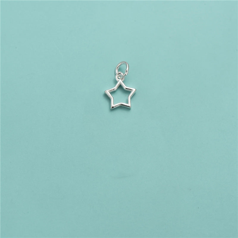 Sterling Silver Star Pendant 925 Sterling Silver - 9 x 10.8mm - Hole:Approx 3.8mm - .49 grams - NEW424