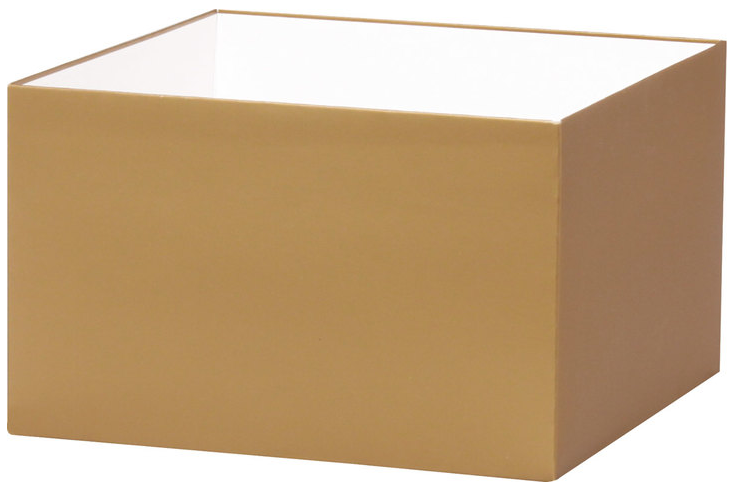 Gold - Medium Deluxe Gift Box Base - 8 x 8 x 5 inch - Case Pack: 25 - Lids available by request -