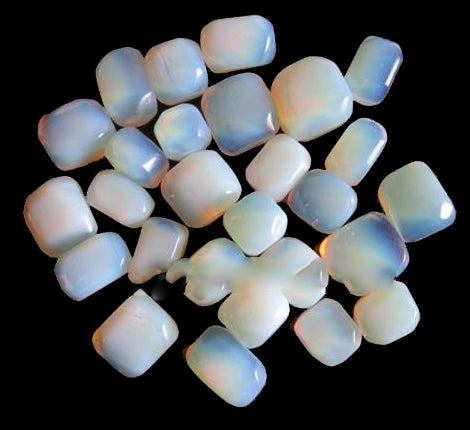 Opalite Tumbled Stones - Medium 25 - 35 mm - 500g - India - Synthetic