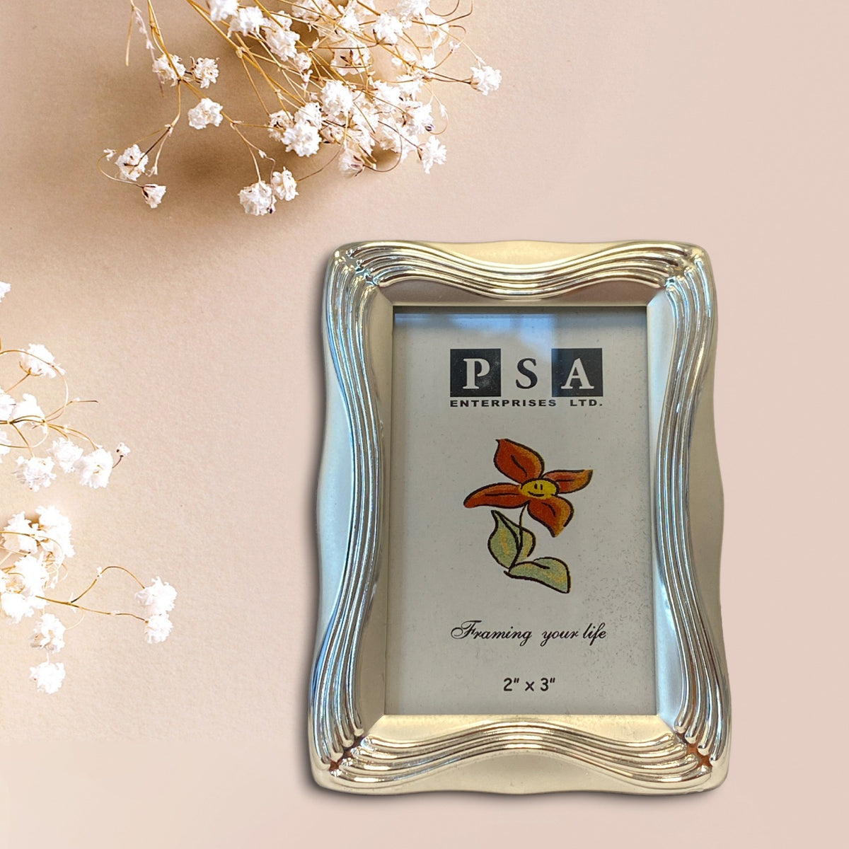 SILVER PLATED MINI PICTURE FRAMES Fits 2 x 3 inch - Display unit of 24