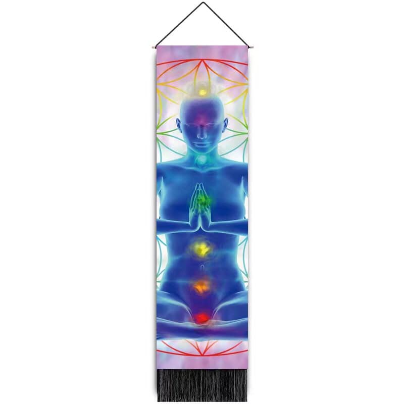 Chakra Tapestry Wall Hanger - 12.5 wide x 51 inch long - 32.5×130cm - China -