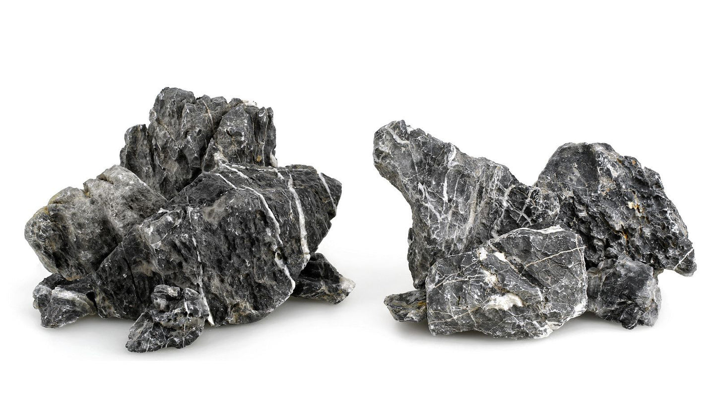 Black Seiryu Stone Aquarium Rock 5–30cm | Dark Aquascaping Stone (Per lb)