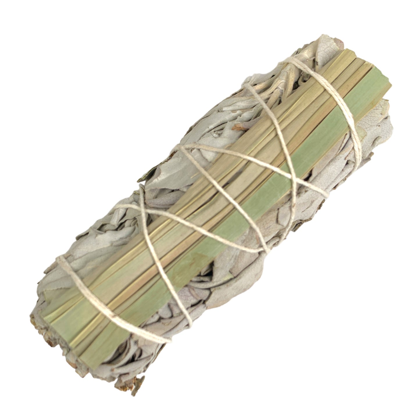 White Sage & Sweetgrass - 4 inch -Smudge Stick Bundle Wand - Mexico & Canada