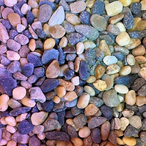 8 to 15mm - Natural PEBBLES MIX - 14 KG Box - Needs rinsing before use - China - NEW523