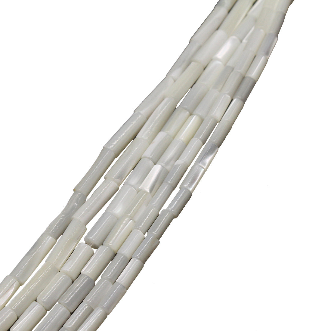 Natural White Shell Beads - Column - 3x5mm Weight:7.80Gram - Sold By Strand