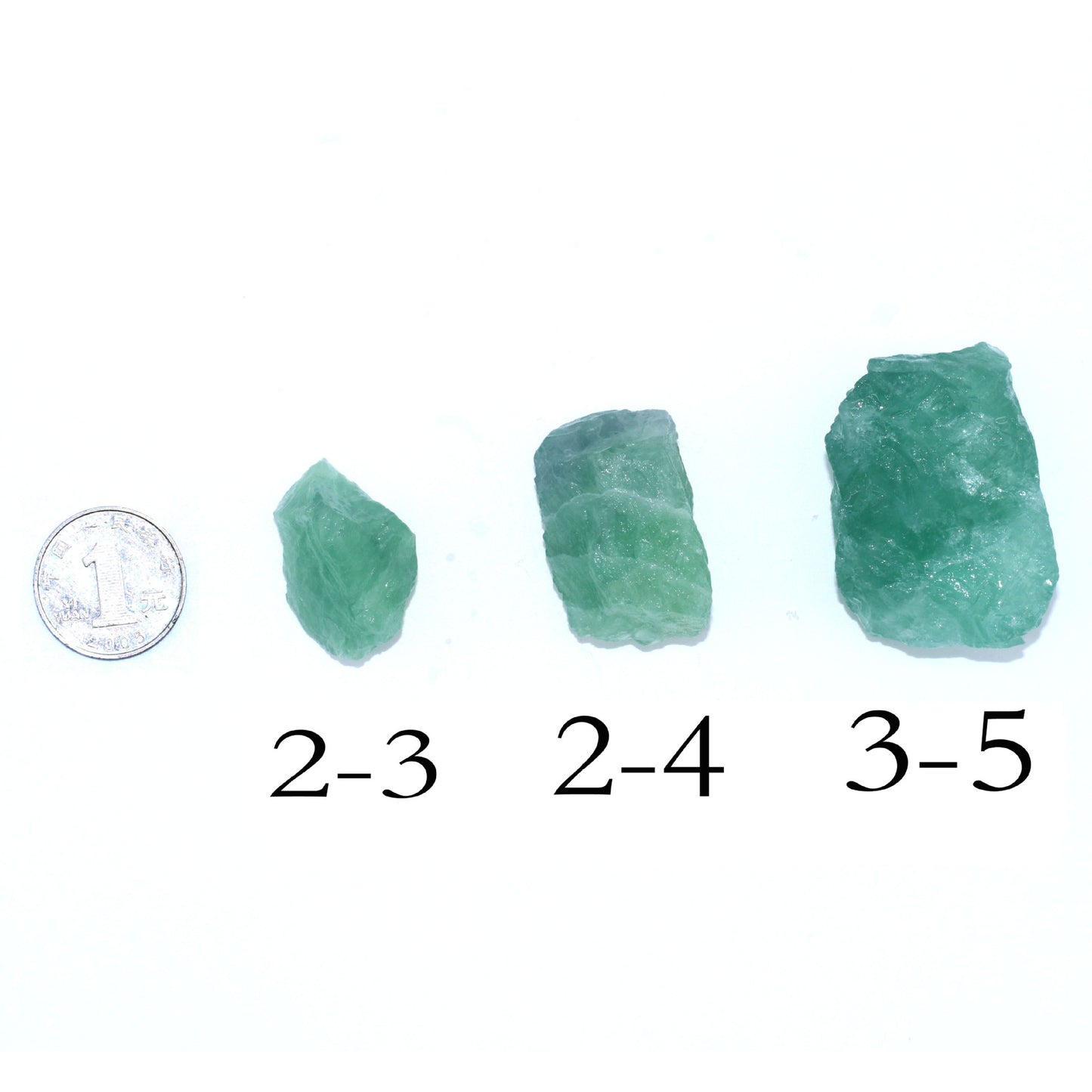 Natural Rough Green Fluorite with Quartz Raw Stone - 2-4 cm Assorted Sizes - Sold by the kilo - China - tumbling rock