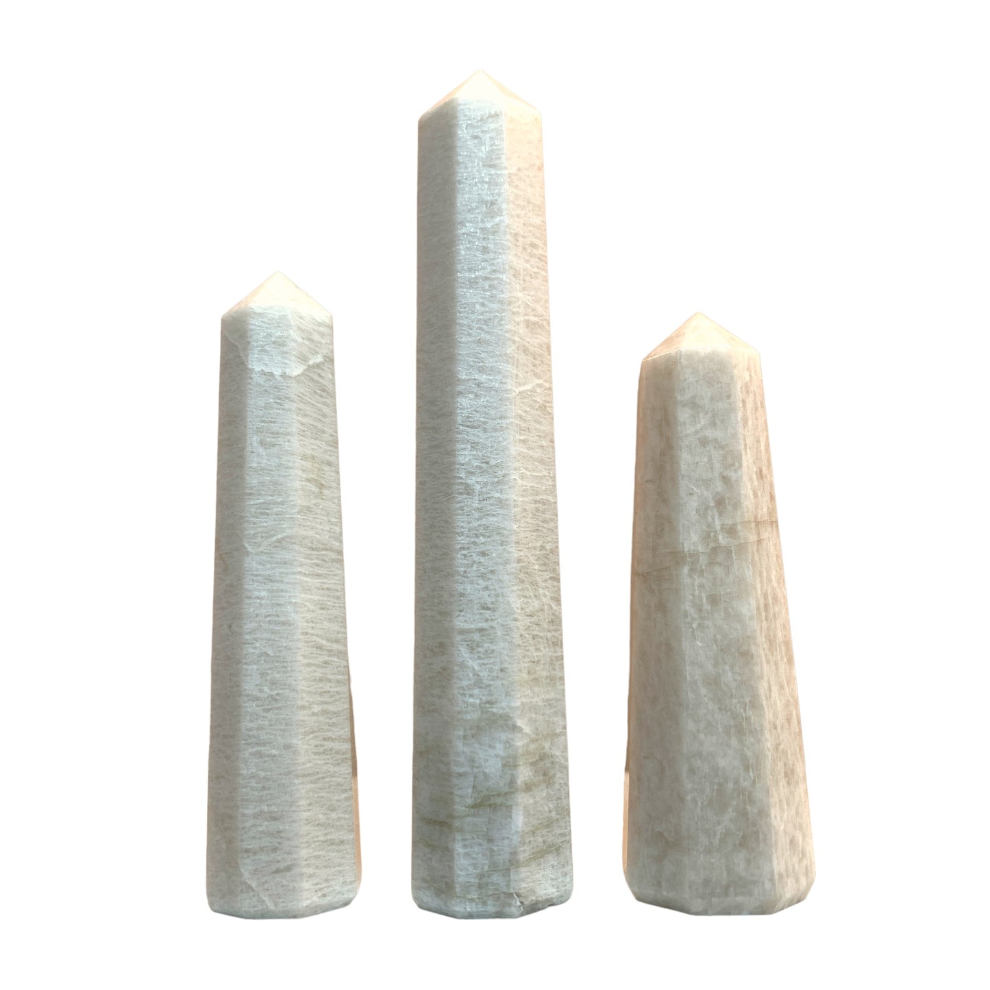 CREAM MOONSTONE - Polished Points - 3 to 5 inches - Price per gram