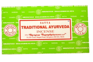 Satya Incense - Traditional Ayurveda - Box Of 12 Packs - 15 grams