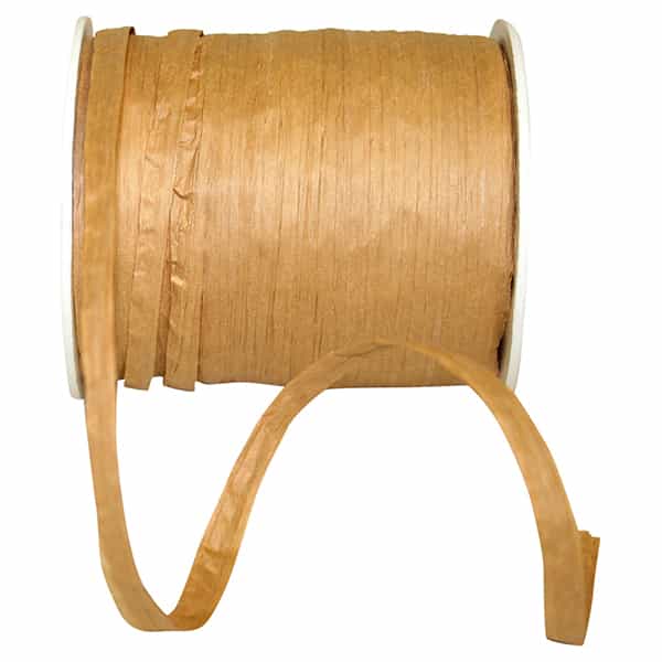 Matte Paper Raffia Wraphia II - Kraft Tan - 7 mm x 100 yards