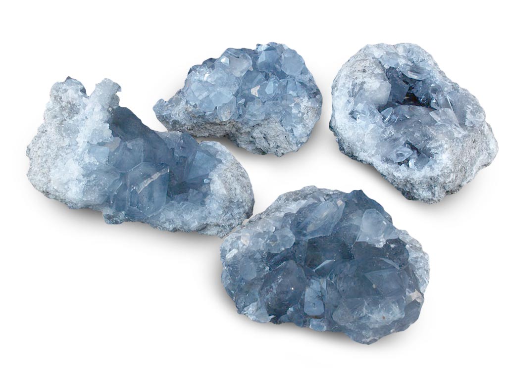 Natural AAA Quality Celestite Druze Crystal 500 to 999g - Sold by the gram - Madagascar - up to 30 per 15kg case - NEW622