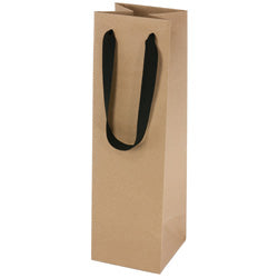 Manhattan Wine Bag - Chelsea Kraft - 4.5 x 15 x 4.5 inch - Natural Finish