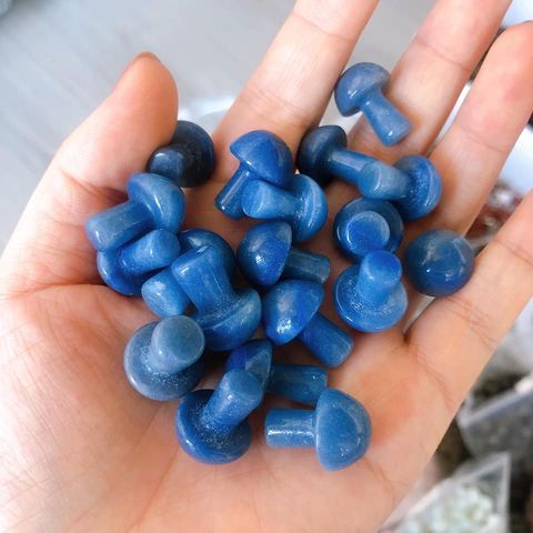 Blue Aventurine Mushrooms - Mini 19-20 mm - Price Each - China - NEW622