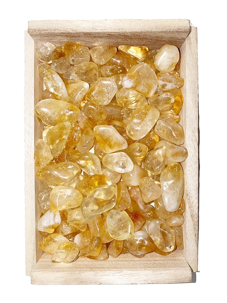 Citrine Tumbled Stones - Small 15 - 30 mm - Grade A1 - 1 lb. - Brazil - NEW122