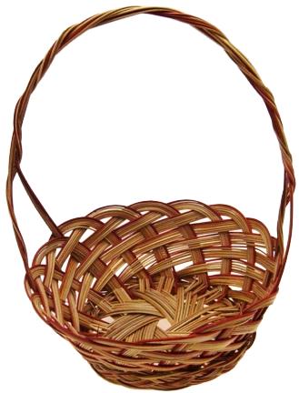 MIDRIB ROUND FRUIT BASKET 8 DIAM x 3.5 x 11 Handle