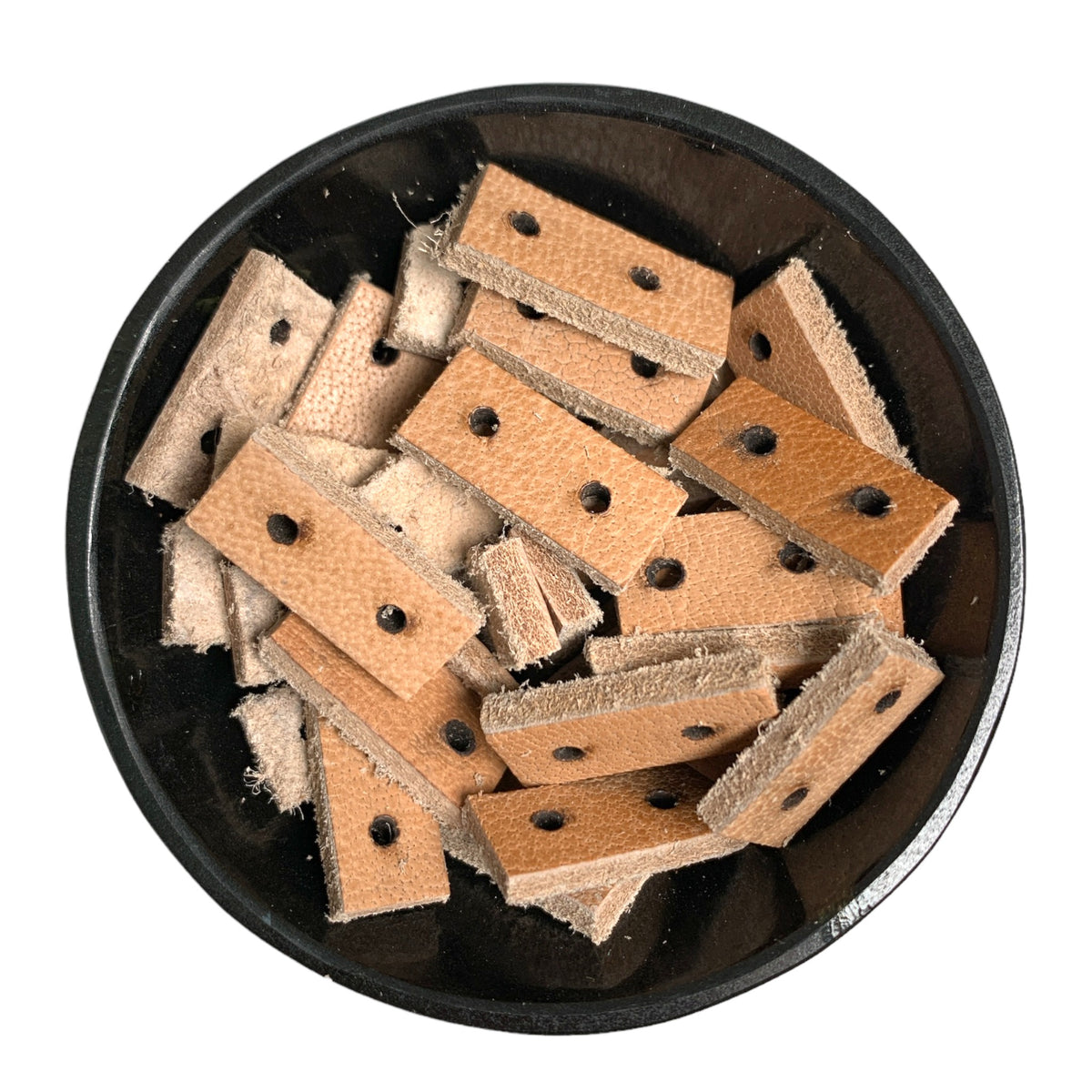 PK/50 Leather Spacers 3 Hole - India - NEW523