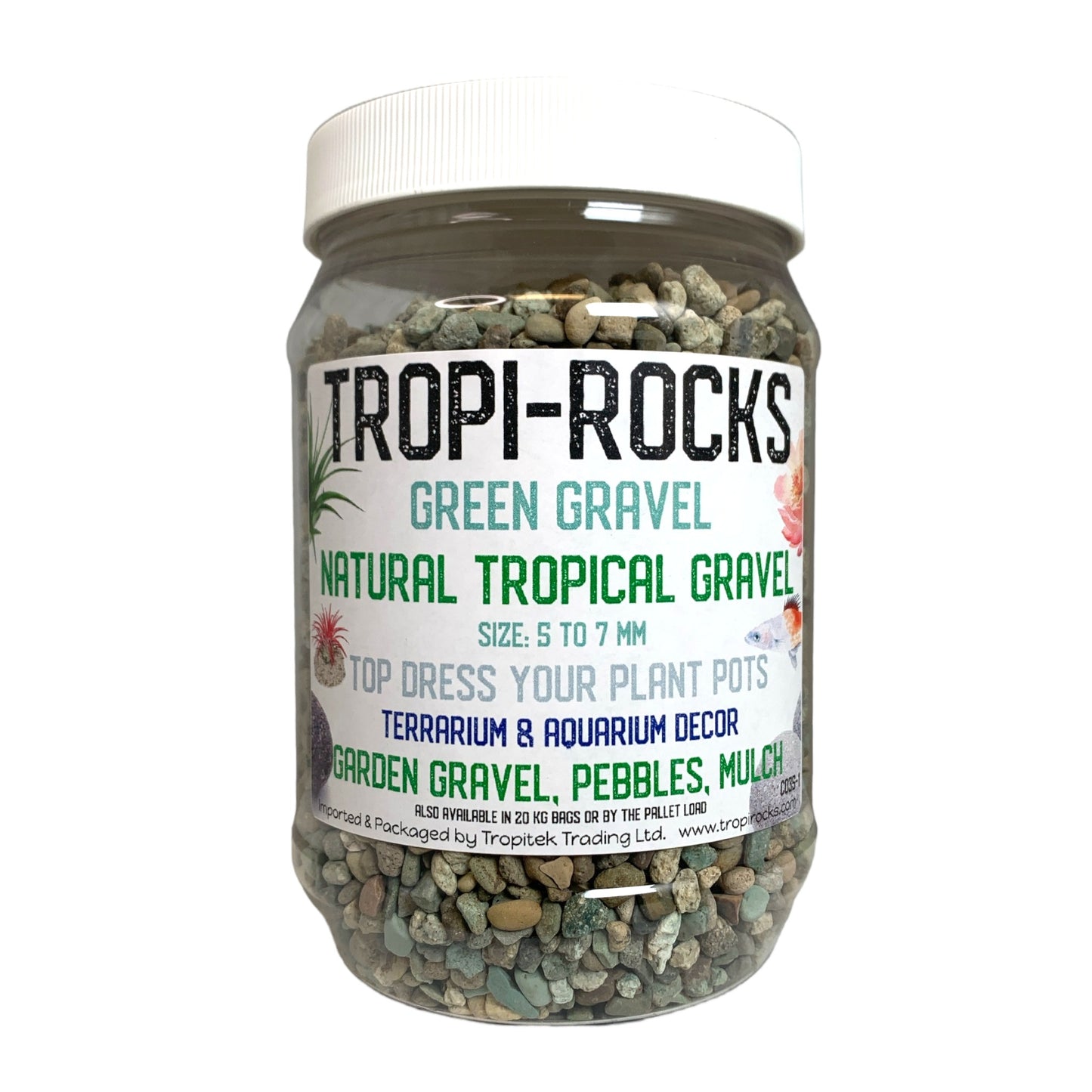 Green Gravel 5-7 MM - 1180g Average - Small PB1 JAR