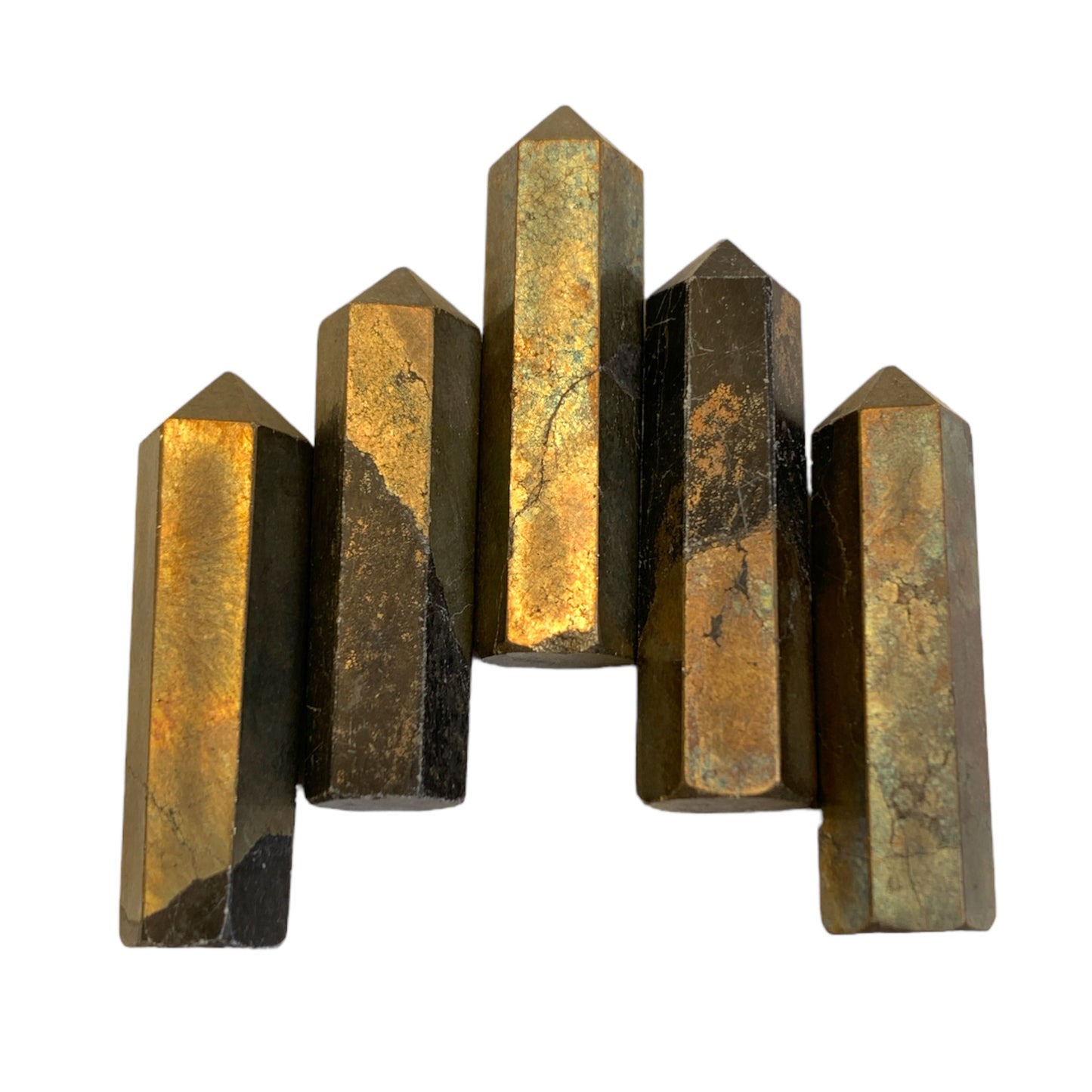 Golden Pyrite - 25-35mm - Single Terminated Pencils - (retail purchase as singles, wholesale min order 5) - NEW1020