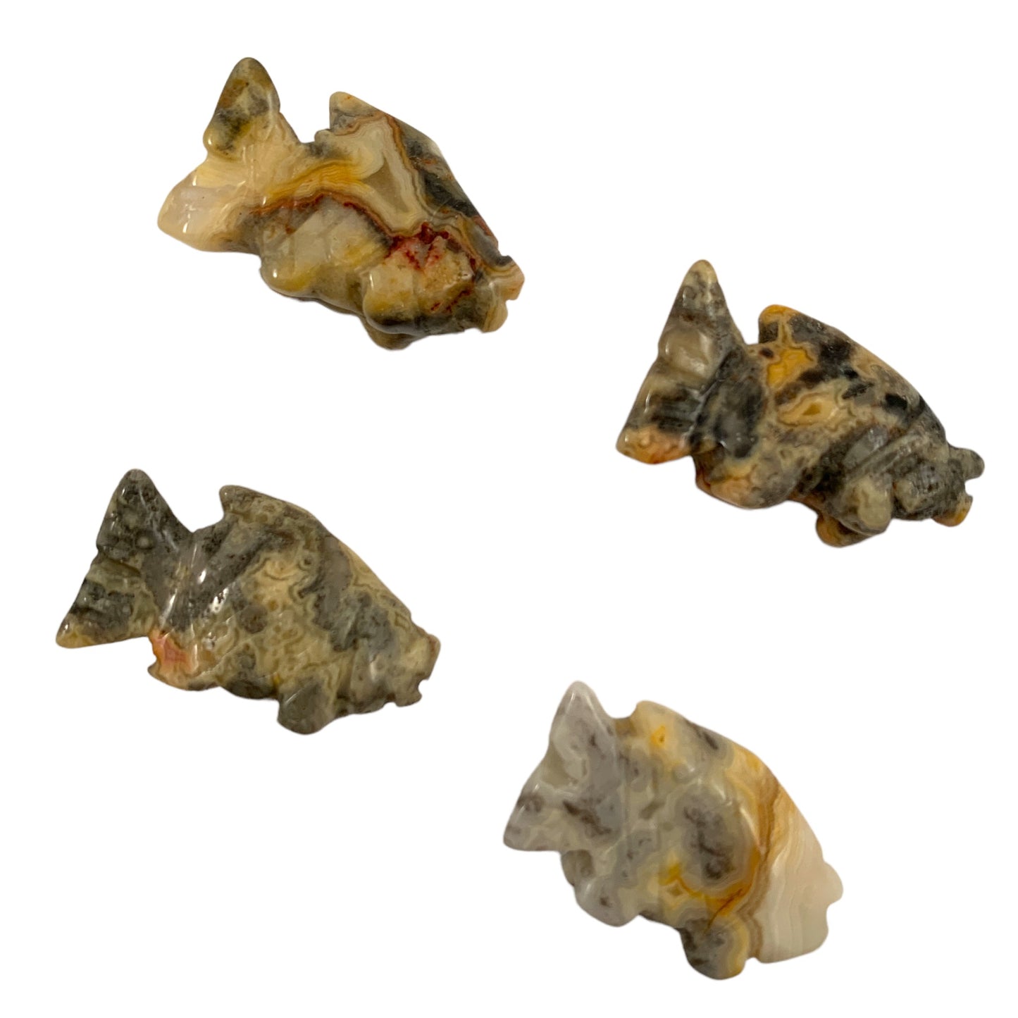 Fish - Crazy Lace Agate - Baby - 25mm - NEW1022