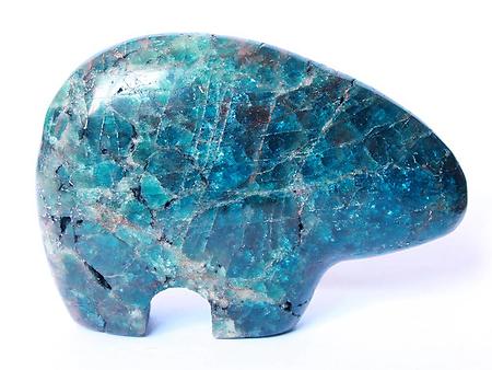 Abstract Bear - Apatite - Rare Carving from Madagascar