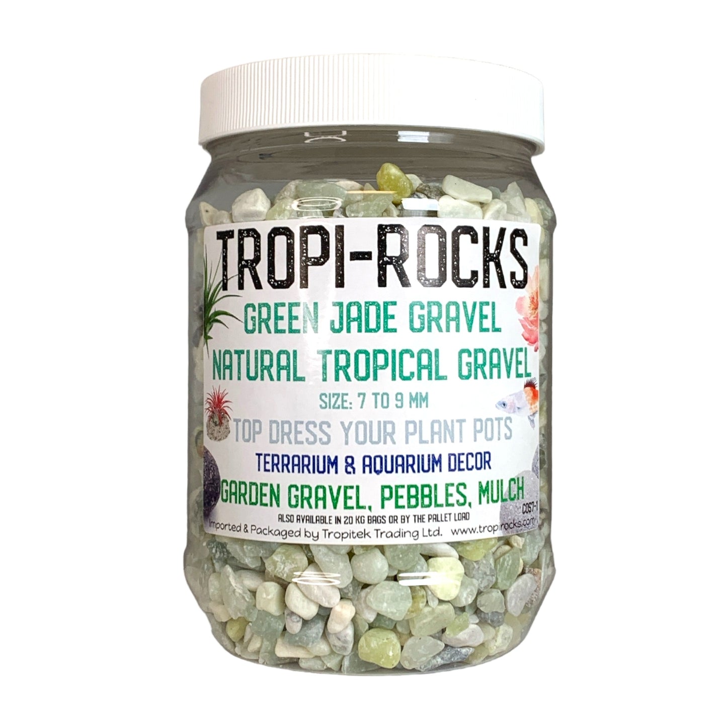 Green Jade Gravel 7-9 MM 1360g Average - Small PB1 Jar