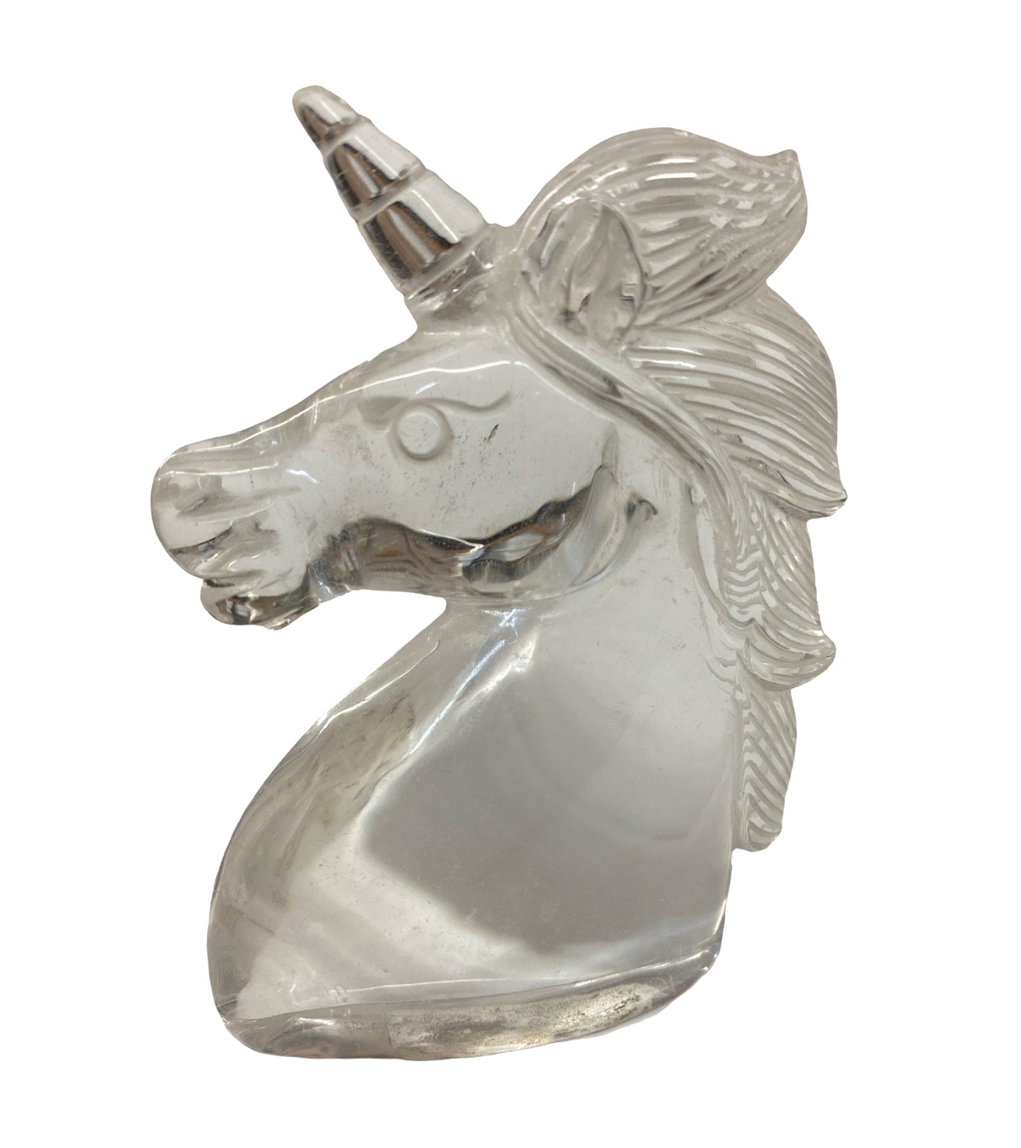 Unicorn Head - Clear Quartz AAA - 11cm - Price Each - China - NEW622