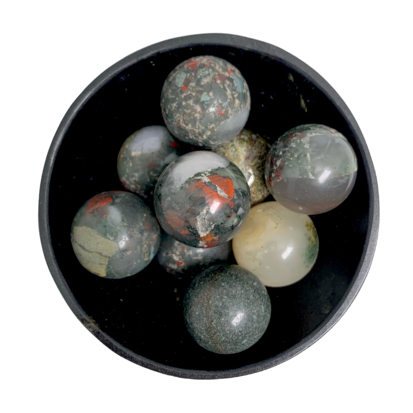 BLOODSTONE - 15-22 mm - Mini Sphere - Price per gram - China - Minimum 250grams - NEW223