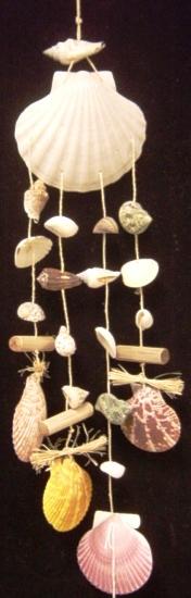 GLITTER SCALLOP / PECTEN SHELL CHIME - SC012