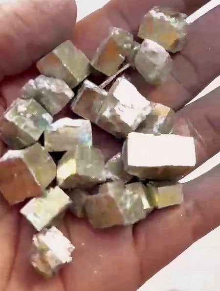 Natural Pyrite Golden Super - Rough Raw Chunks Stones - 10 to 100 grams per - Sold by the gram - India - New623